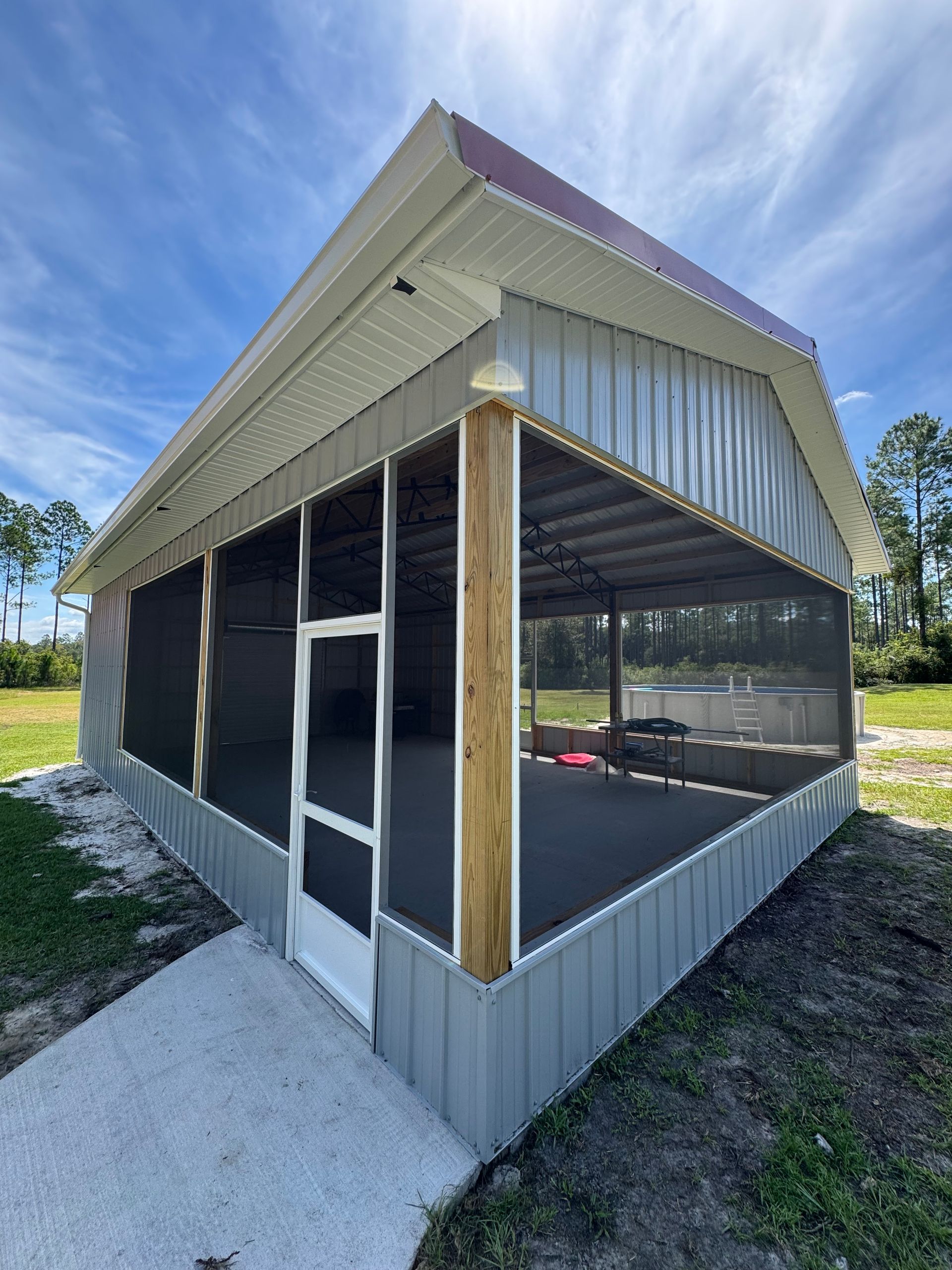 House with installed gutter — Brooker, FL — Streamline Seamless Gutters LLC